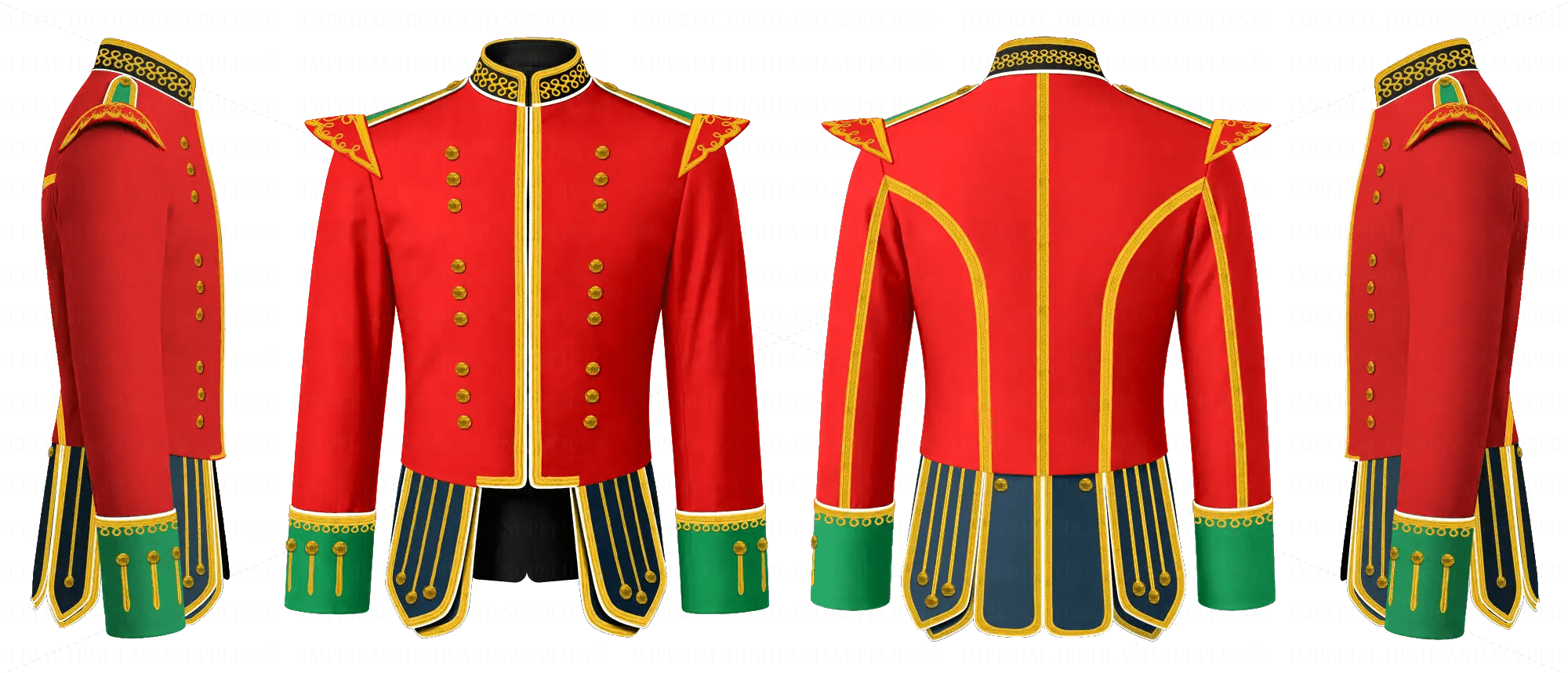 Build Your Own Pipe Band Doublet Zip Up Clouser - Imperial Highland Supplies
