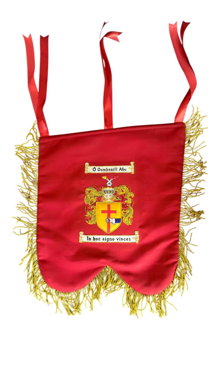 Custom Made Pipe Banner Double Sided Fully Hand Embroidered - Imperial Highland Supplies