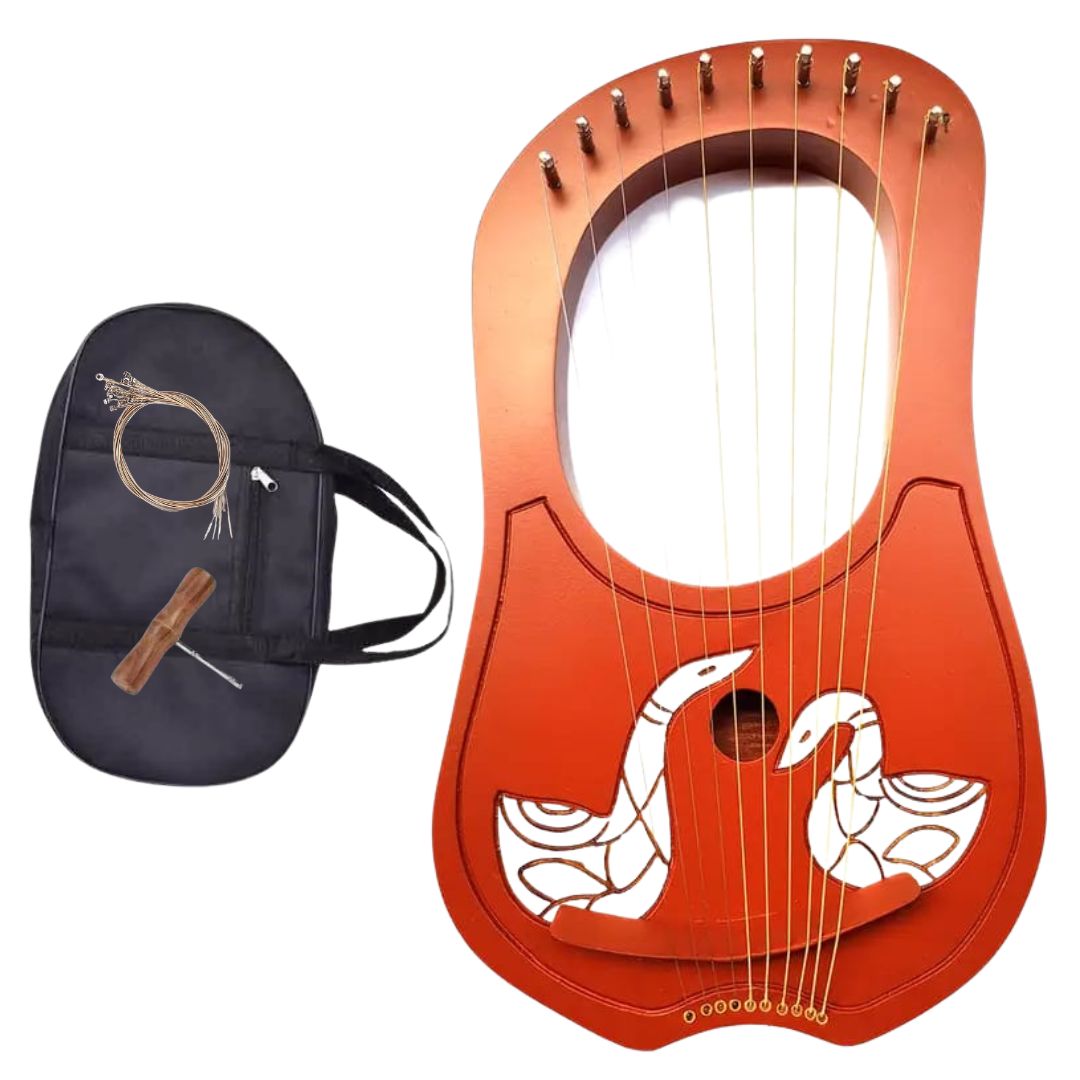 Irish Lyre Harp Rosewood With Metal String Dock Design - Imperial Highland Supplies