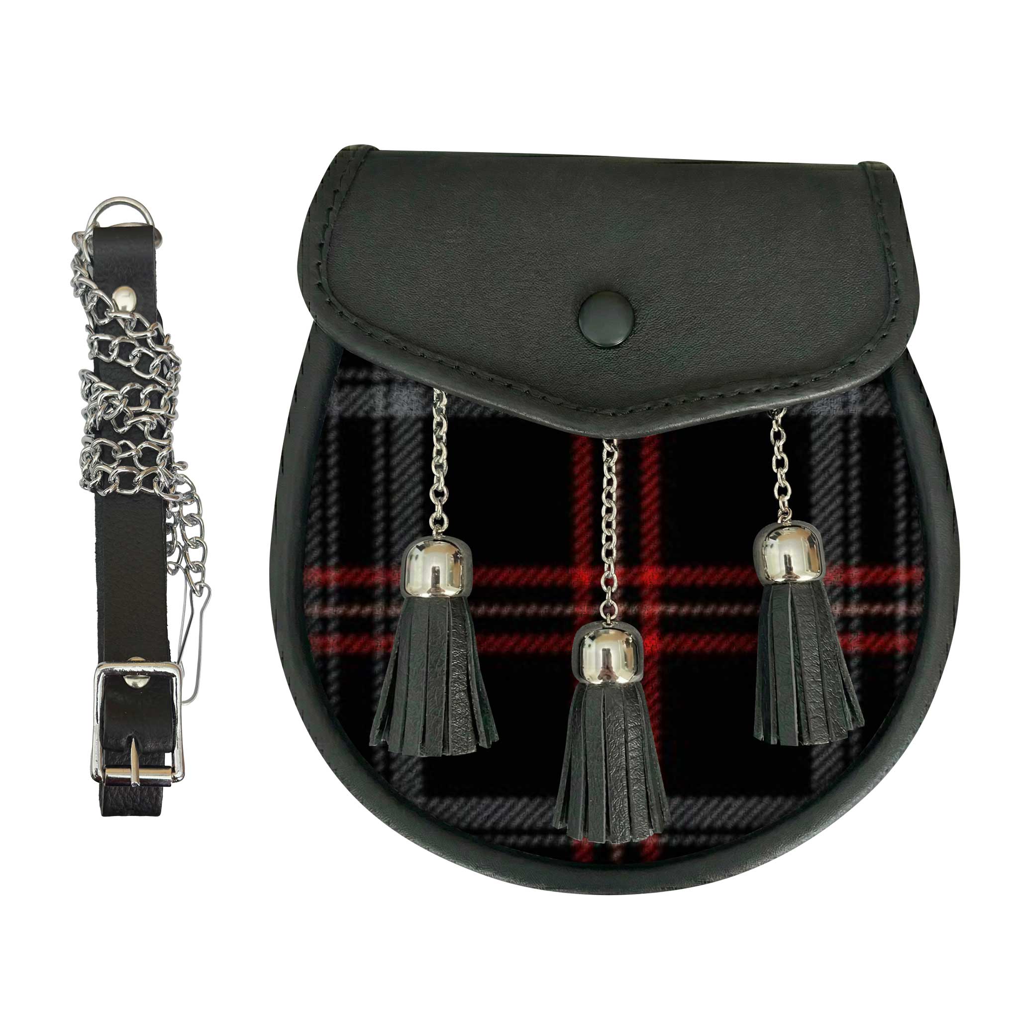 Leather Tartan Sporran - Imperial Highland Supplies