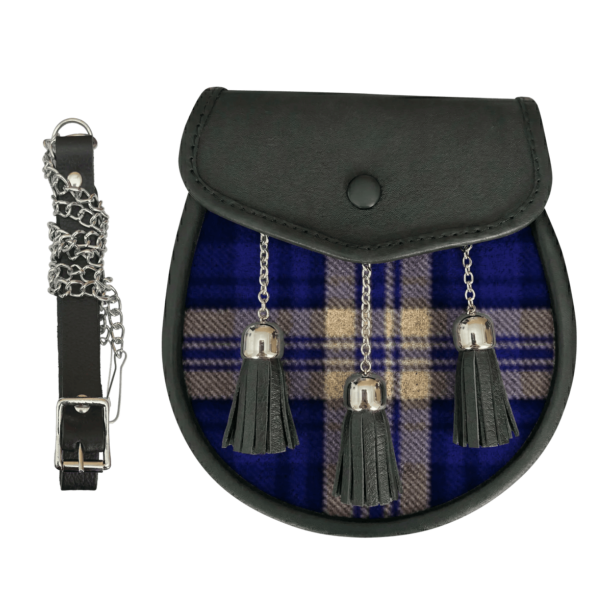 Leather Tartan Sporran - Imperial Highland Supplies