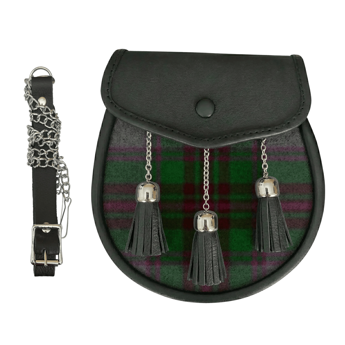 Leather Tartan Sporran - Imperial Highland Supplies