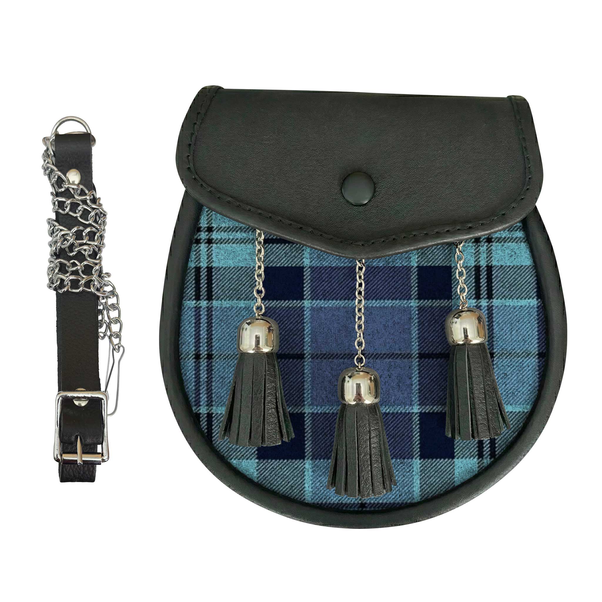 Leather Tartan Sporran - Imperial Highland Supplies
