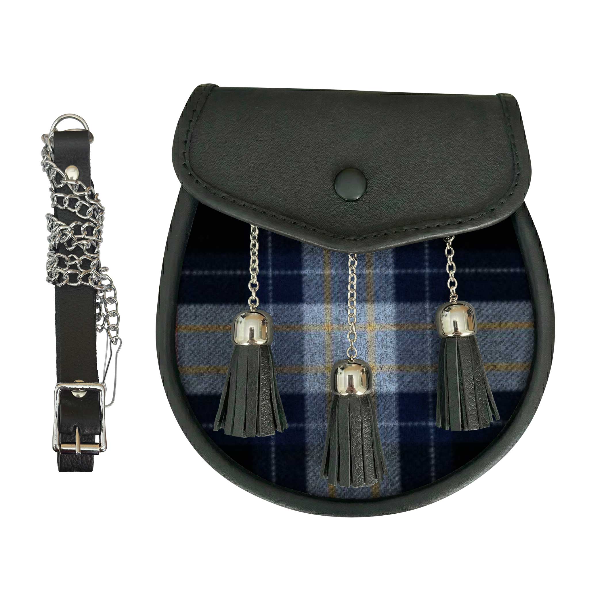 Leather Tartan Sporran - Imperial Highland Supplies
