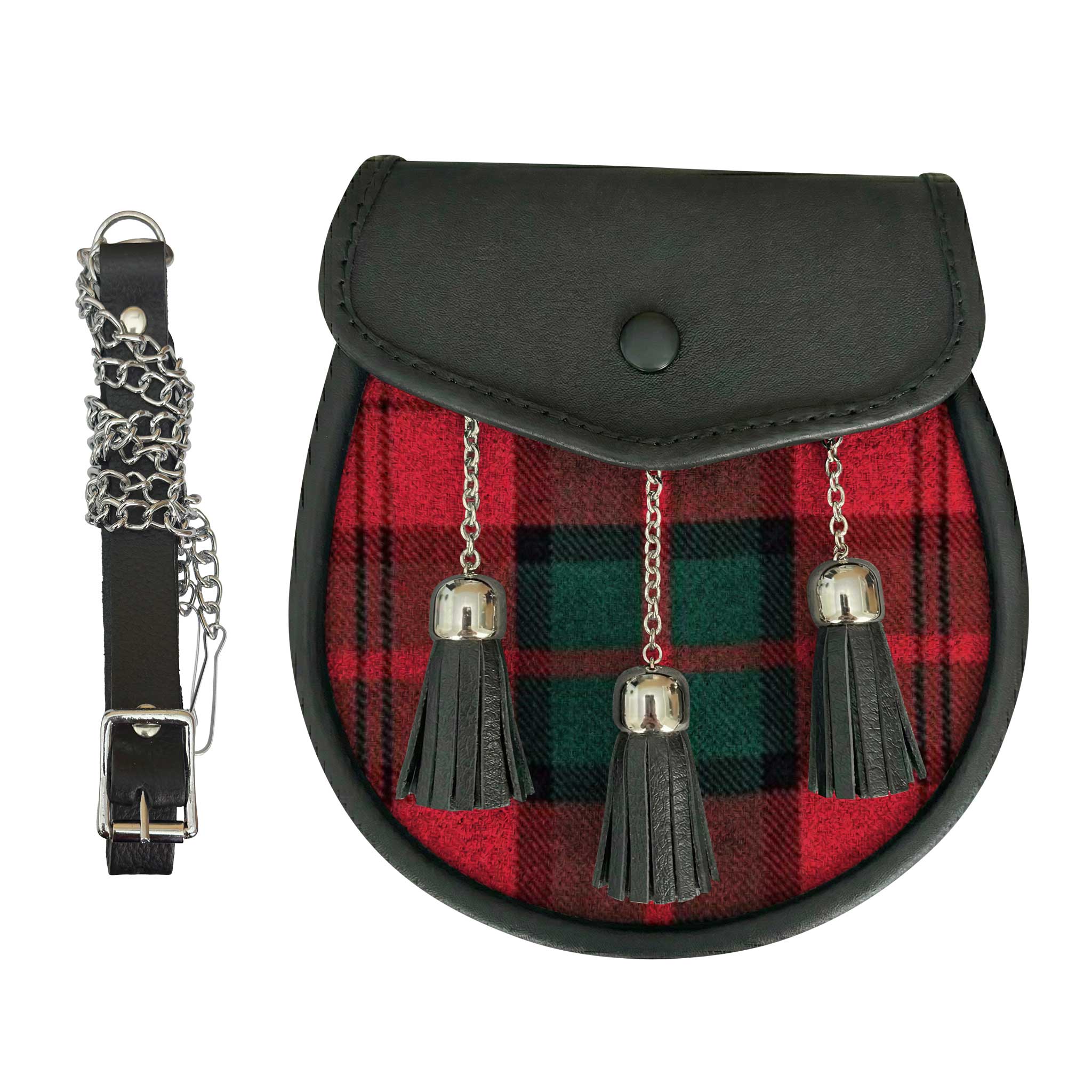 Leather Tartan Sporran - Imperial Highland Supplies
