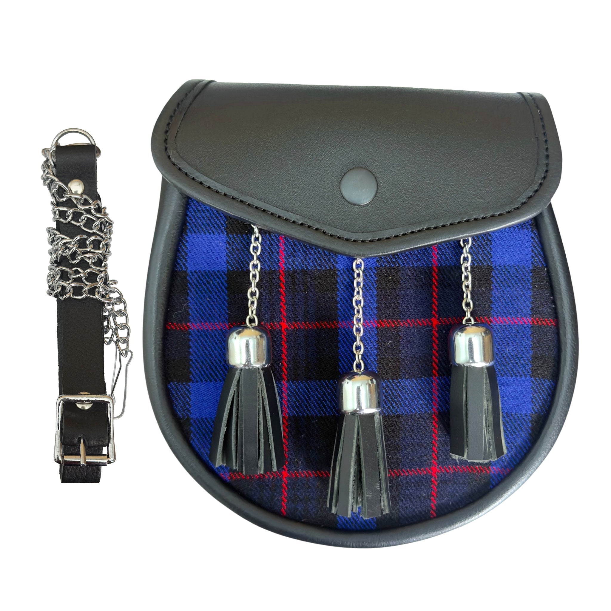 Leather Tartan Sporran - Imperial Highland Supplies