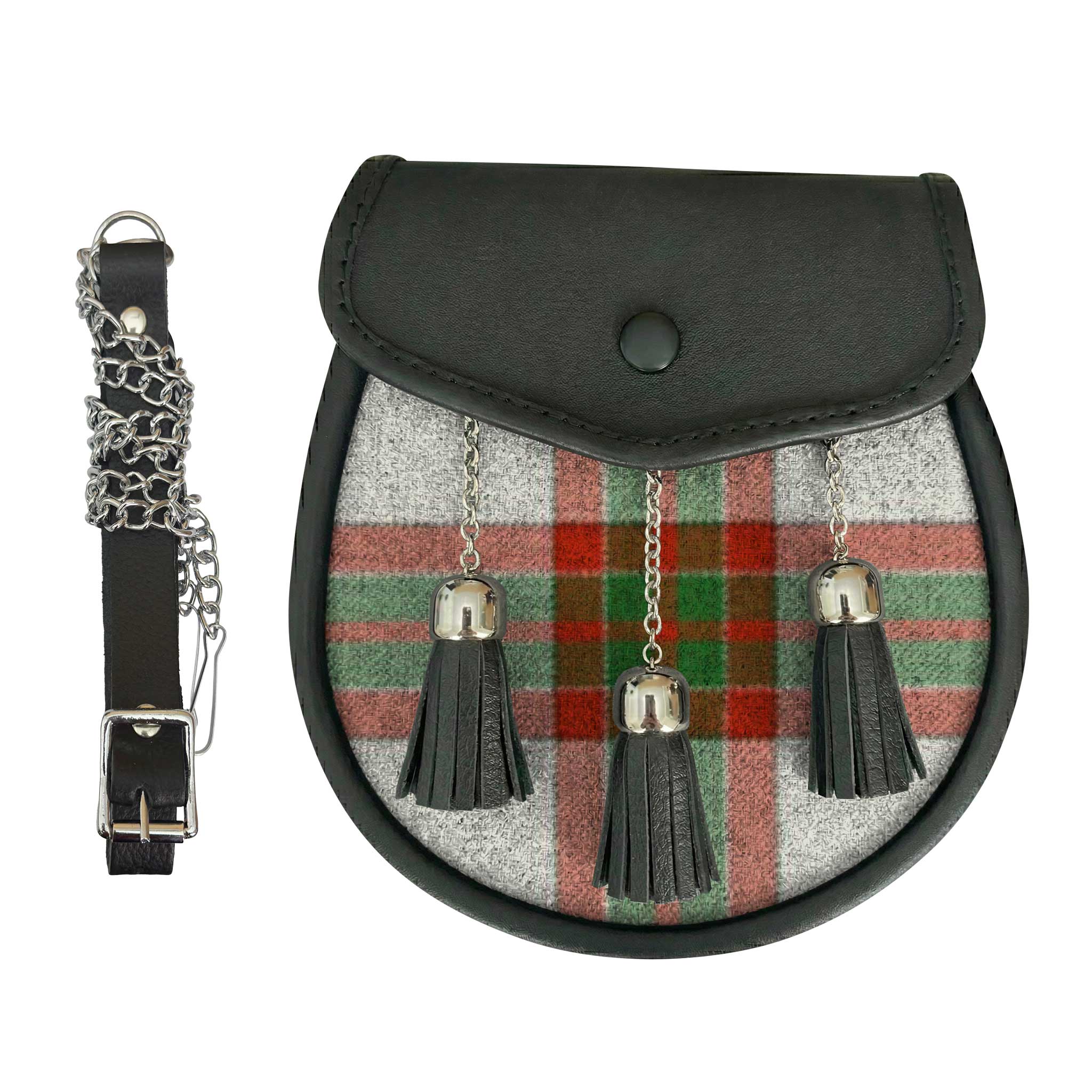 Leather Tartan Sporran - Imperial Highland Supplies