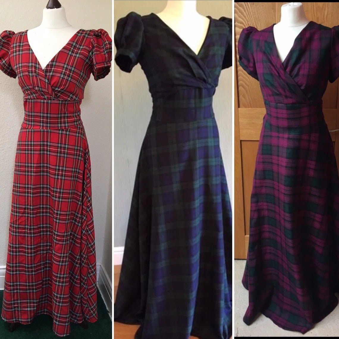 Tartan Highland Scottish Dance Maxi Dress