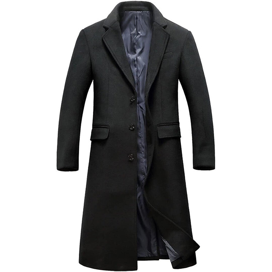Slim Fit Long Winter Trench  Coats for Men main image 1