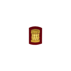 Drum Badge Gold Bullion On Red - Imperial Highland Supplies