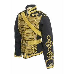 Men’s Black Ceremonial Hussar Officers Military Jacket - Imperial Highland Supplies