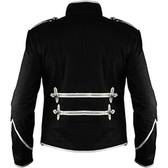 Steampunk Emo Punk Goth Military Officer Parade Jacket Cotton Black - Imperial Highland Supplies