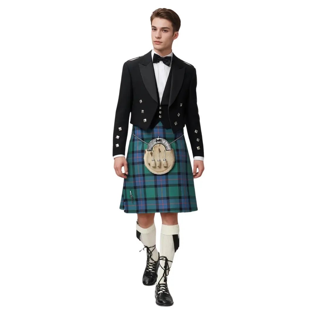 8 PCS Scottish Prince Charlie Jacket, Vest & Kilt Outfit Set - Imperial Highland Supplies