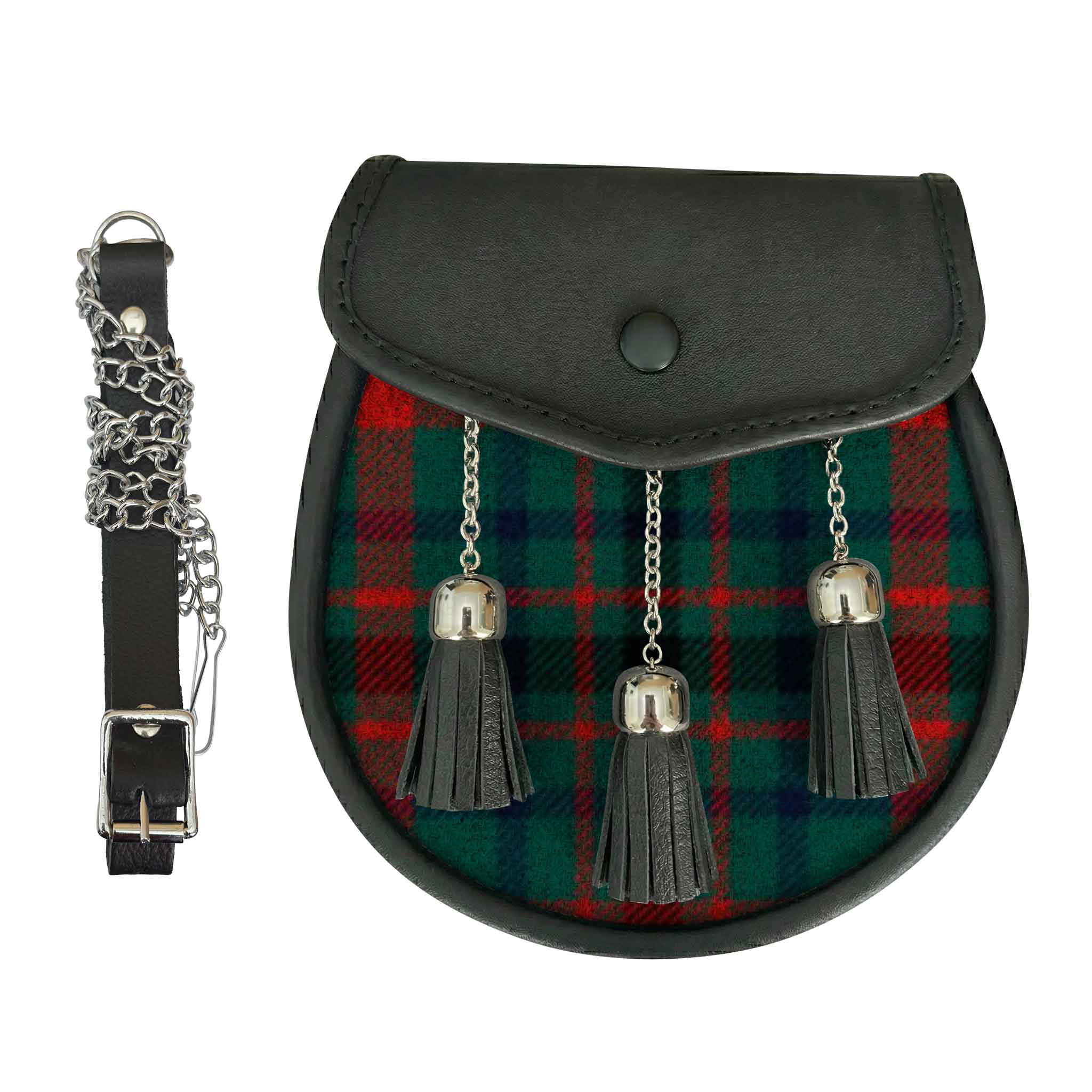 MacDonagh Tartan Leather Sporran - Imperial Highland Supplies