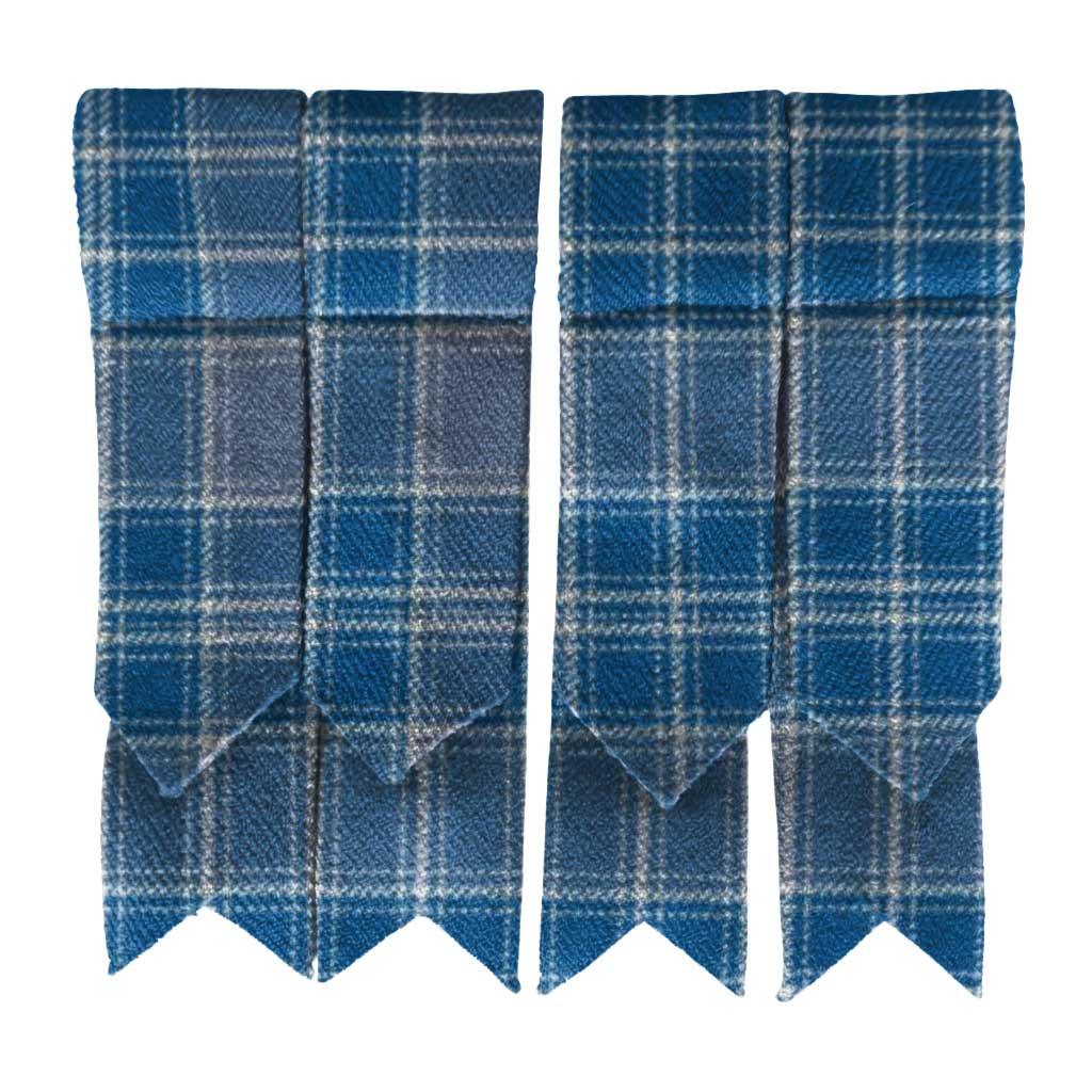 MacDonald Lord of the Isles Hunting Blue Ancient Tartan Flashes - Imperial Highland Supplies