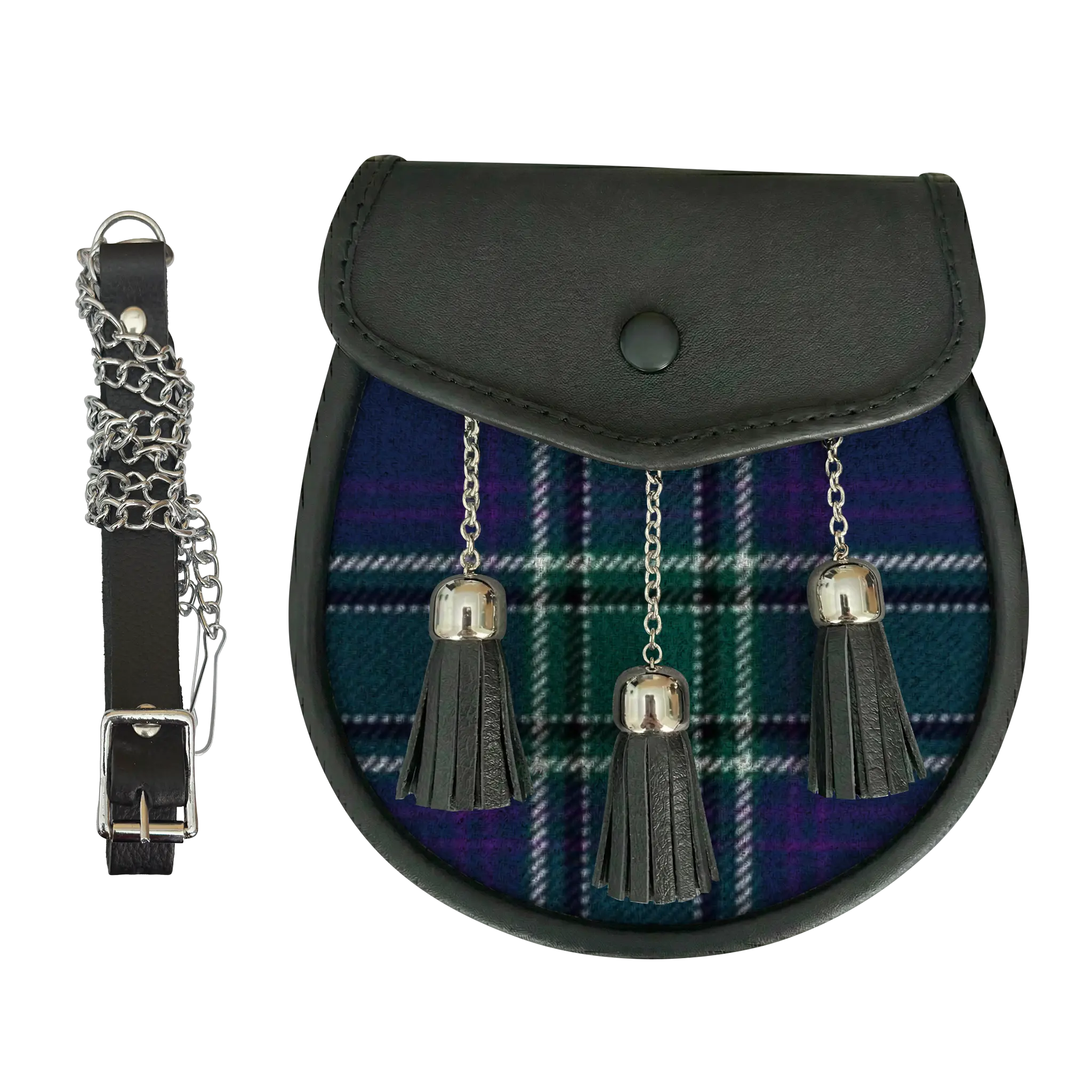 Spirit of West Lothian Tartan Leather Sporran - Imperial Highland Supplies