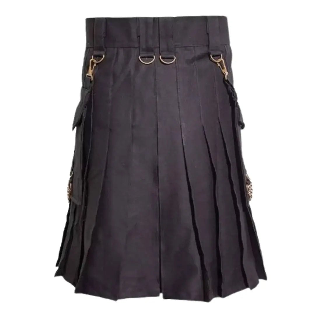 Black Deluxe Utility Kilt - Imperial Highland Supplies