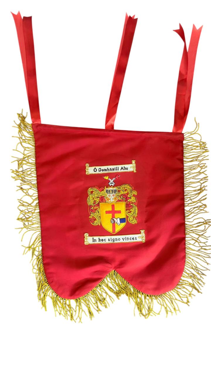 Custom Made Pipe Banner Double Sided Fully Hand Embroidered - Imperial Highland Supplies