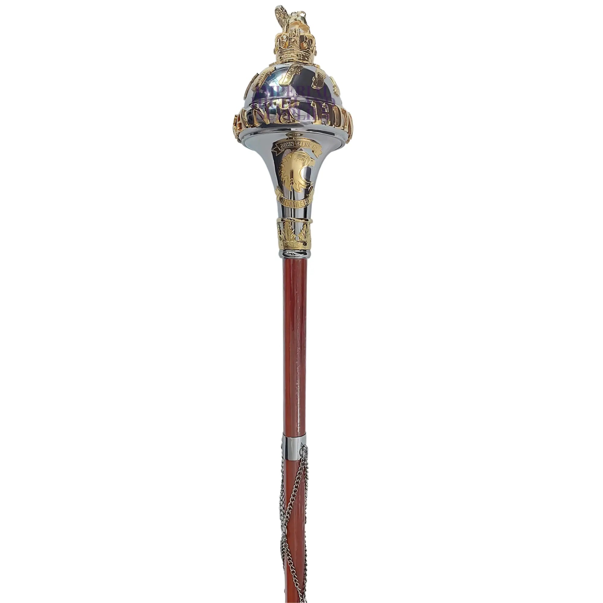 Drum Major Ceremonial Custom Made Mace With Battle Honors - Imperial Highland Supplies