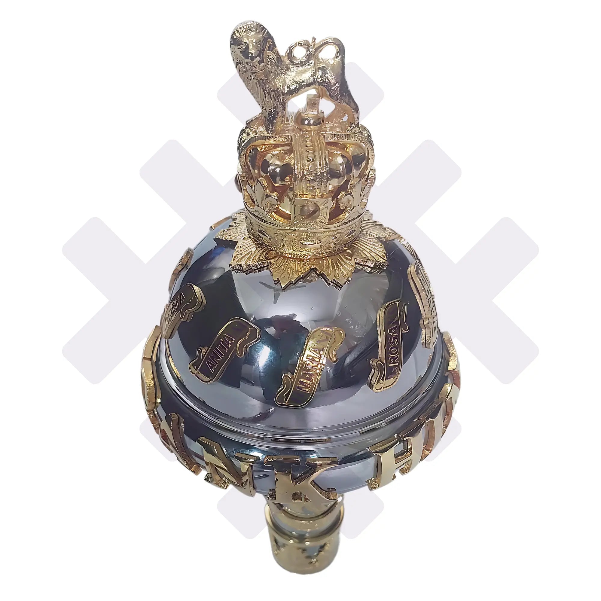 Drum Major Ceremonial Custom Made Mace With Battle Honors - Imperial Highland Supplies