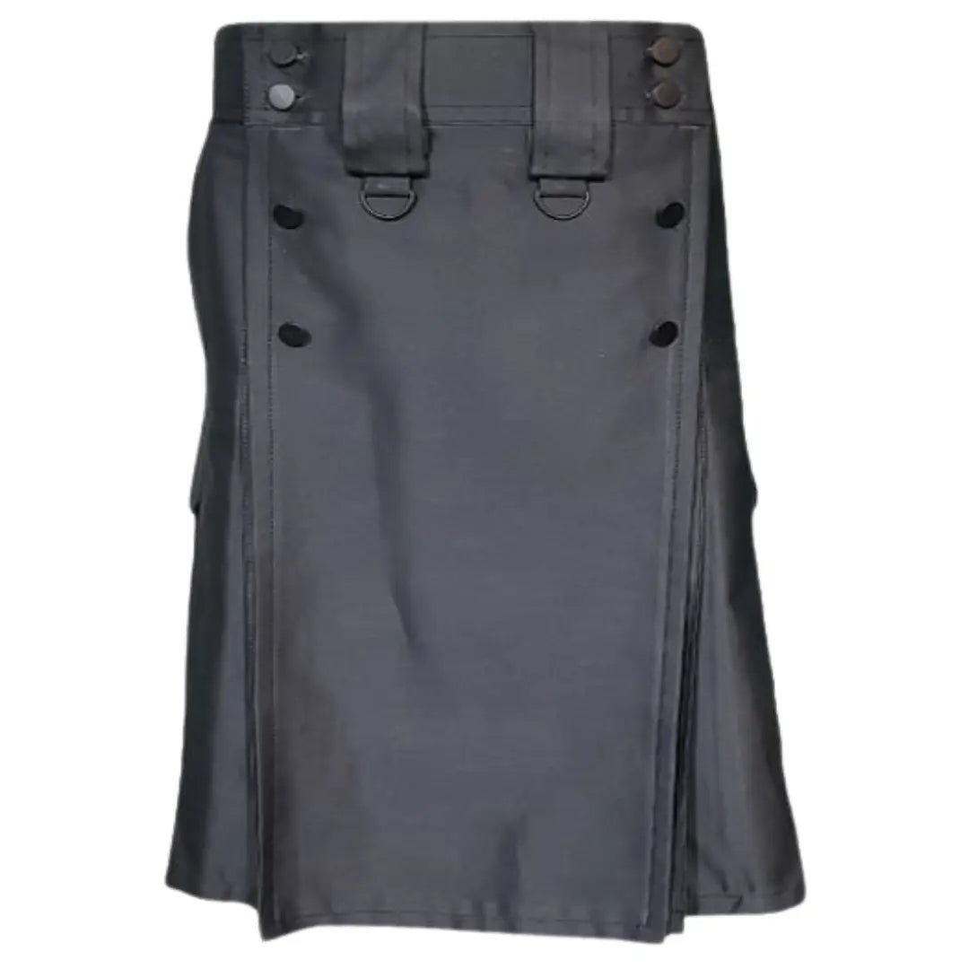 Duty Black Tactical Utility Kilt Front - Imperial Highland Supplies