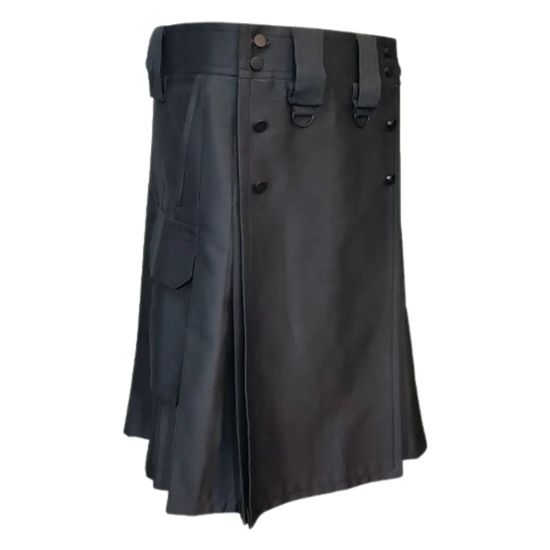 Duty Black Tactical Utility Kilt Front - Imperial Highland Supplies