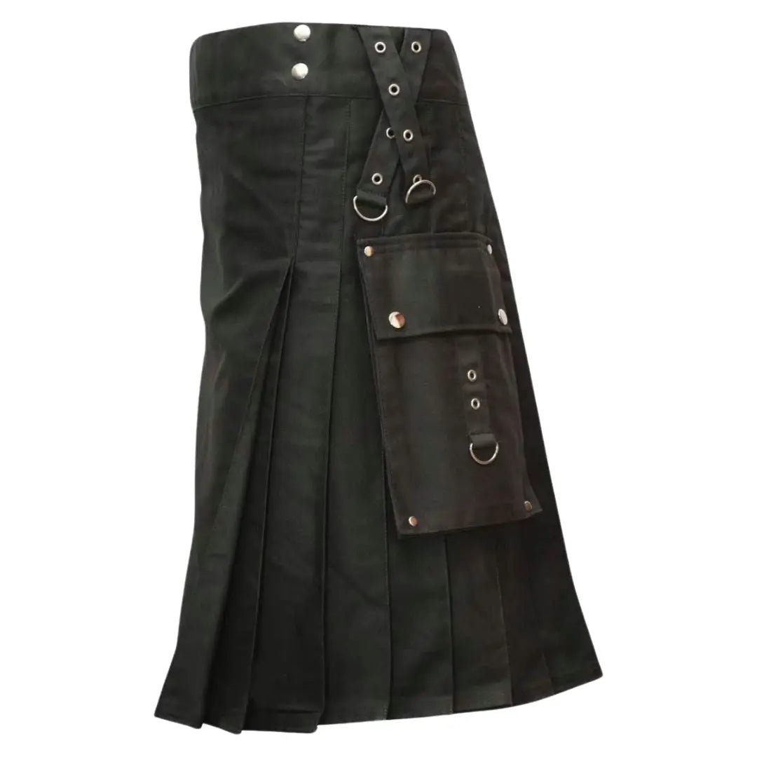 Gothic Fashion Black Utility kilt - Imperial Highland Supplies