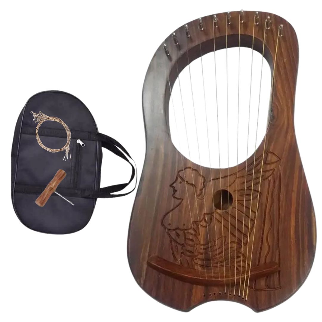 Irish Lyre Harp Rosewood With Metal String Irish Design - Imperial Highland Supplies