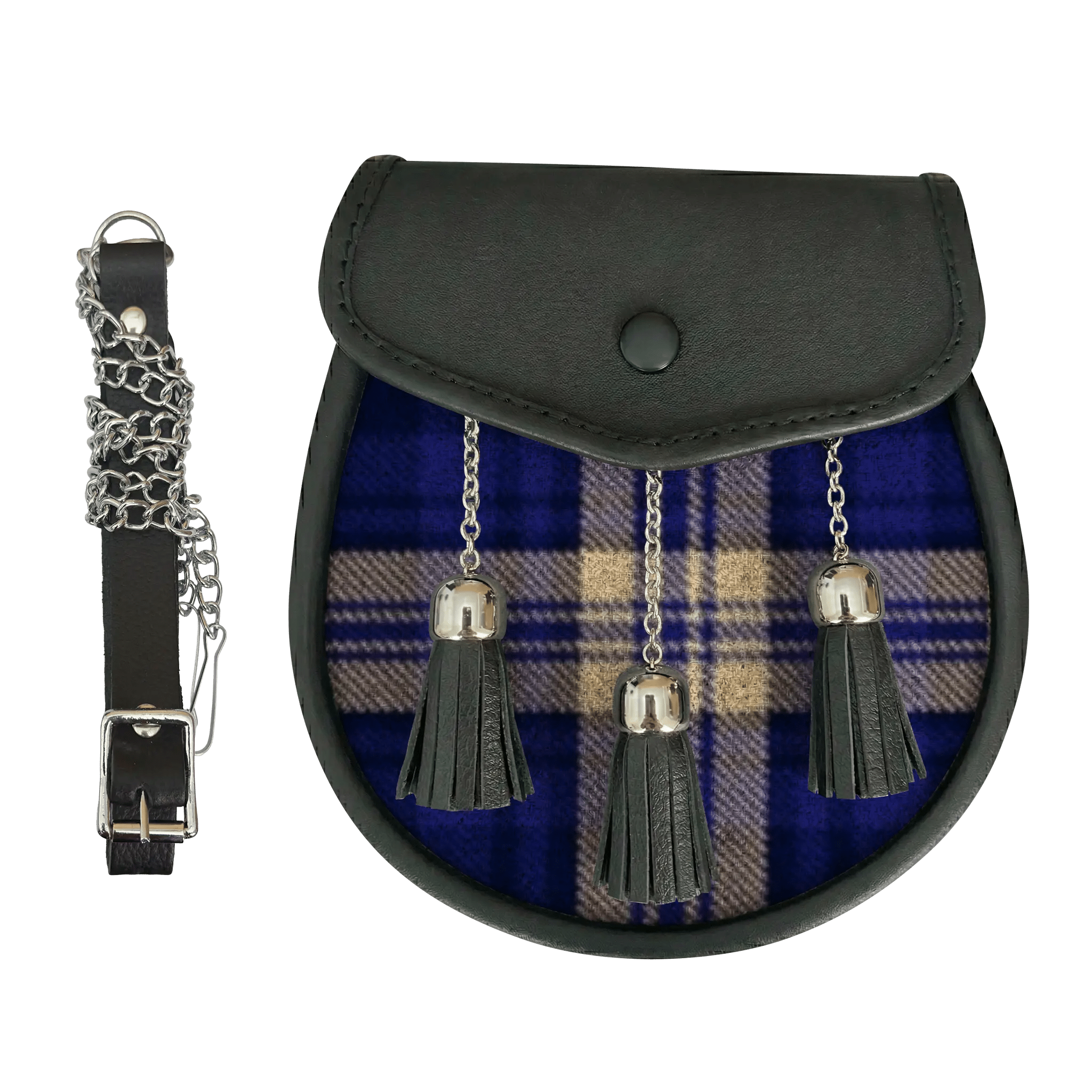 Leather Tartan Sporran - Imperial Highland Supplies