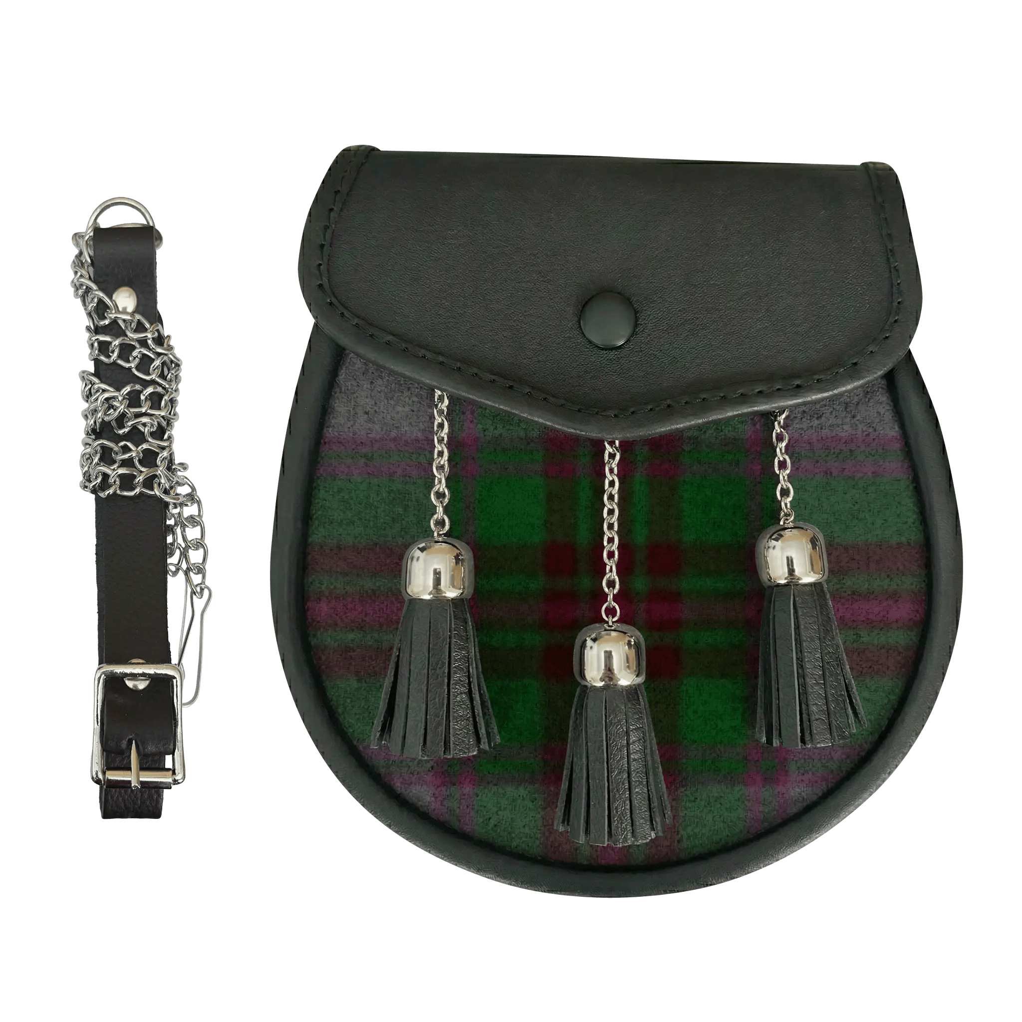 Leather Tartan Sporran - Imperial Highland Supplies