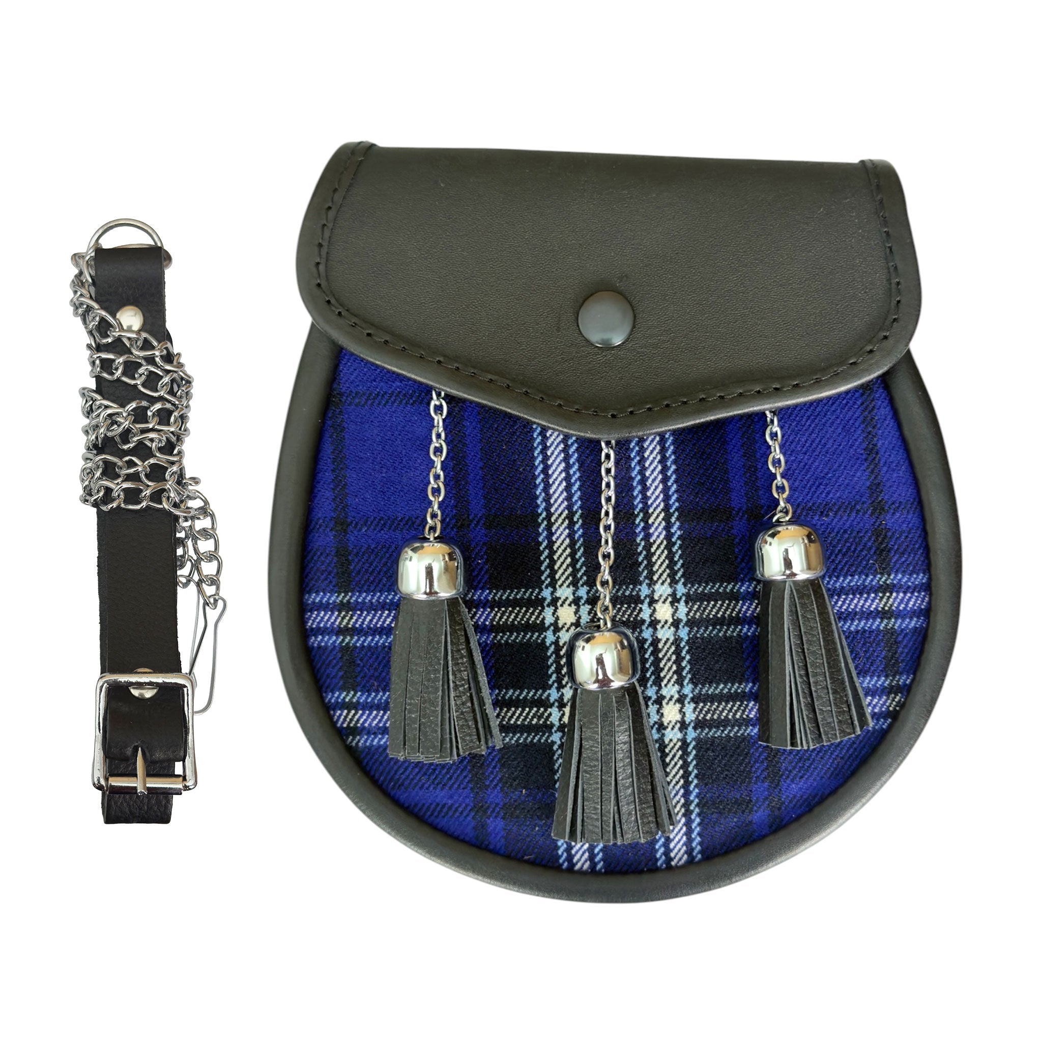 Leather Tartan Sporran - Imperial Highland Supplies