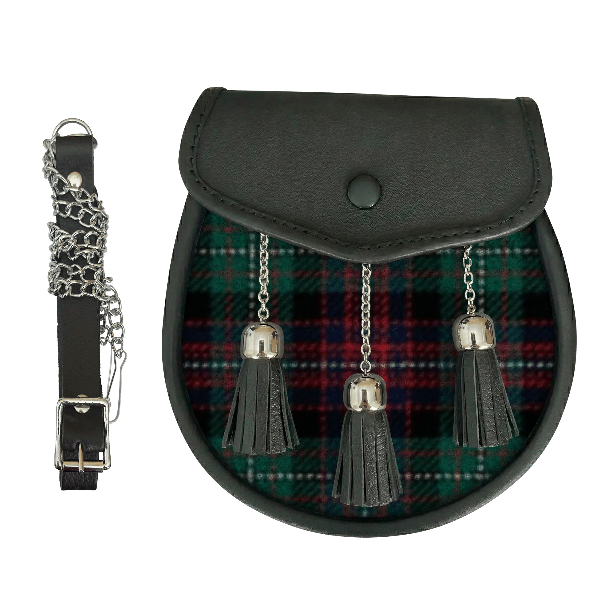 Leather Tartan Sporran - Imperial Highland Supplies