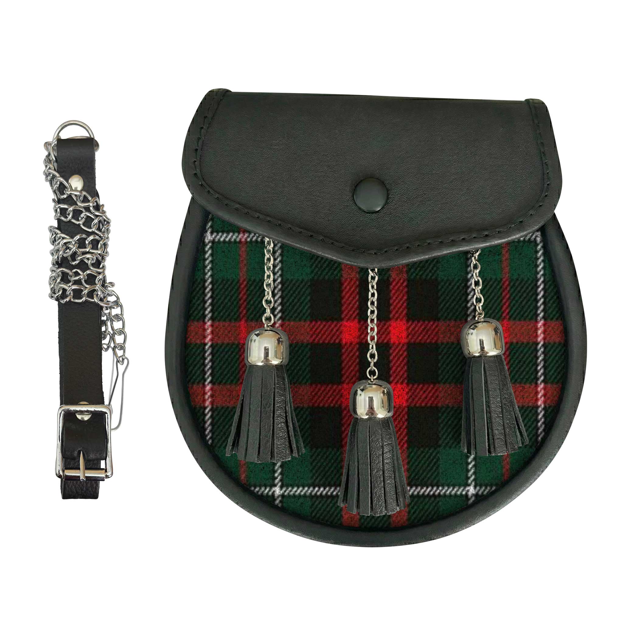 Leather Tartan Sporran - Imperial Highland Supplies