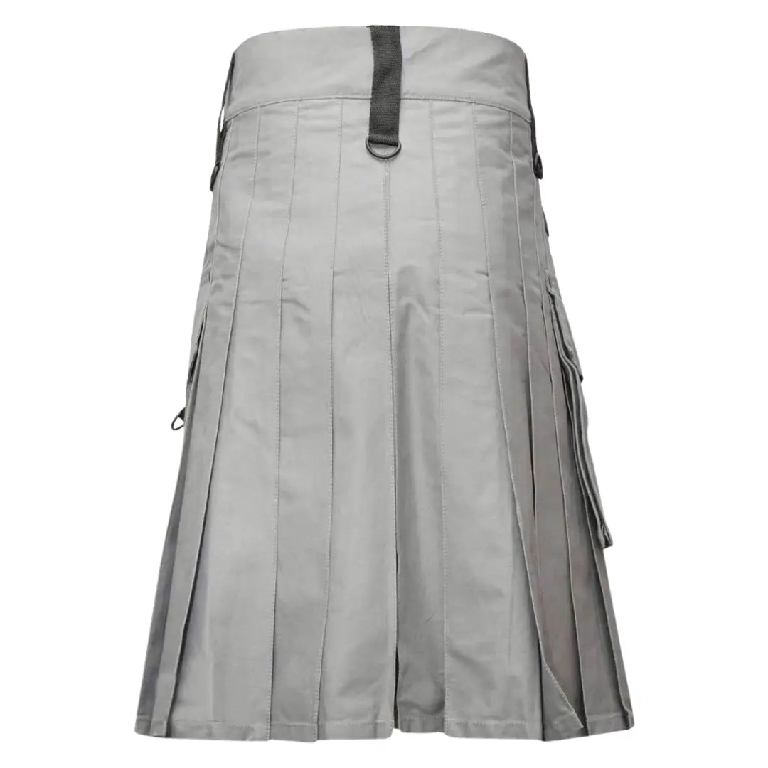 Men Fashion Grey Utility Kilt - Imperial Highland Supplies