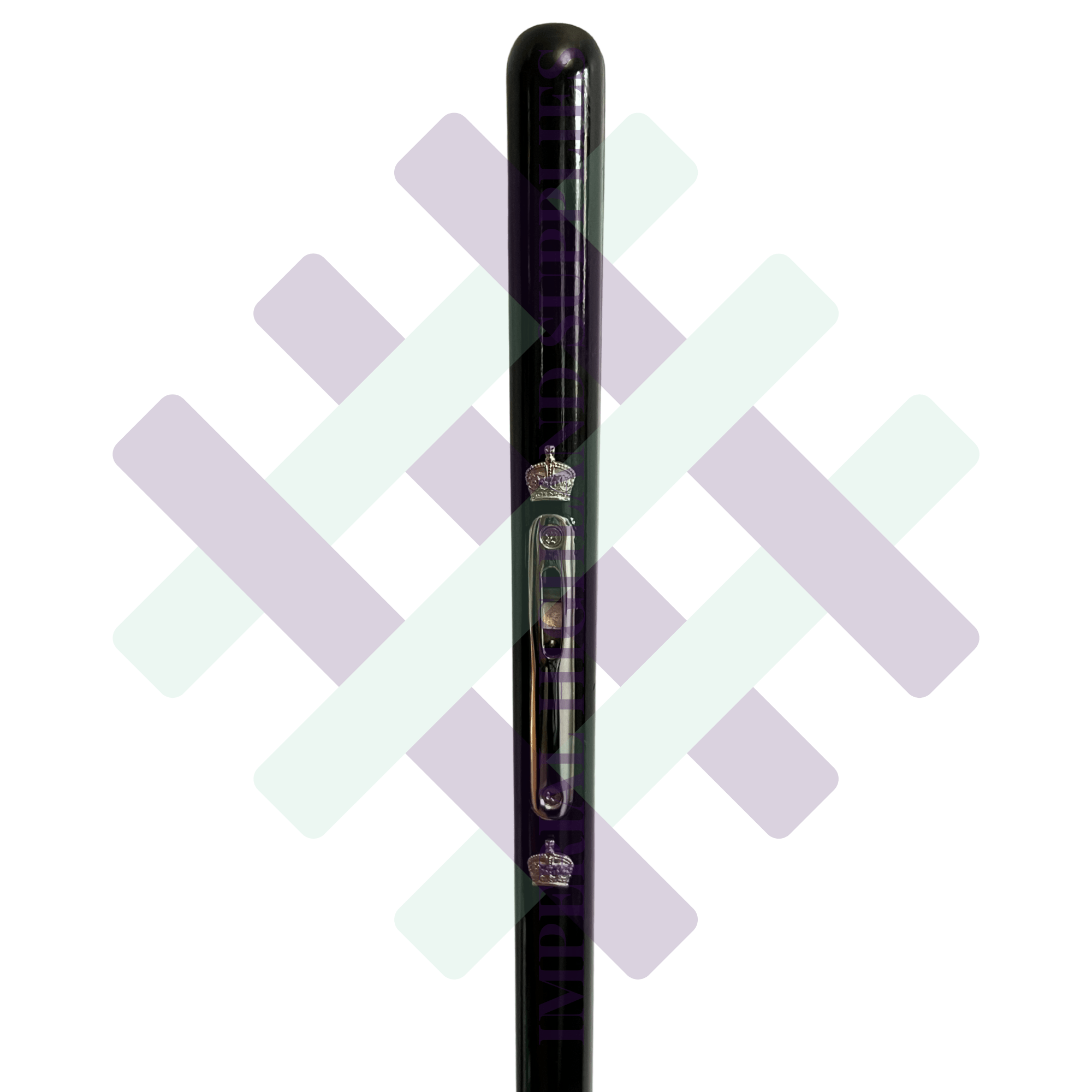 Military Pace Stick Dark Black Color Brass Or Chrome Fittings Fully Customize - Imperial Highland Supplies