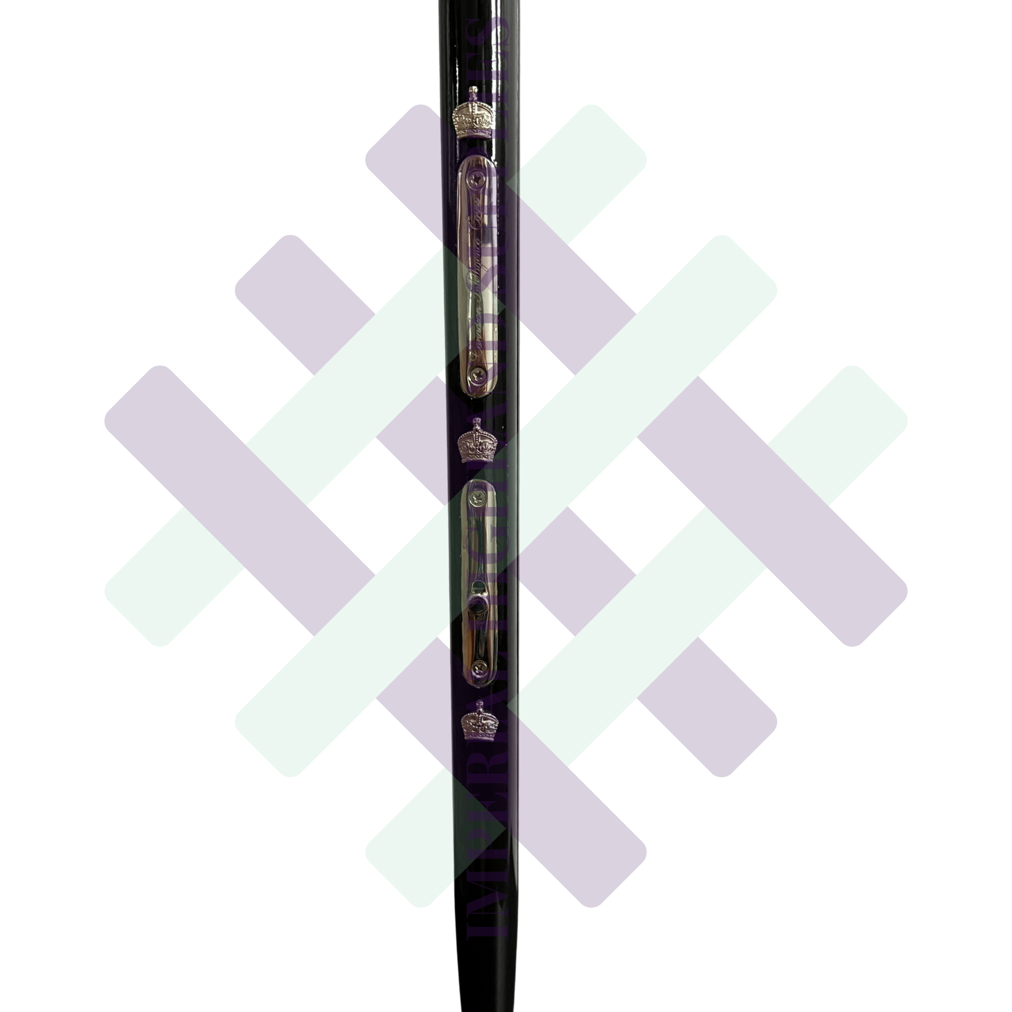 Military Pace Stick Dark Black Color Brass Or Chrome Fittings Fully Customize - Imperial Highland Supplies