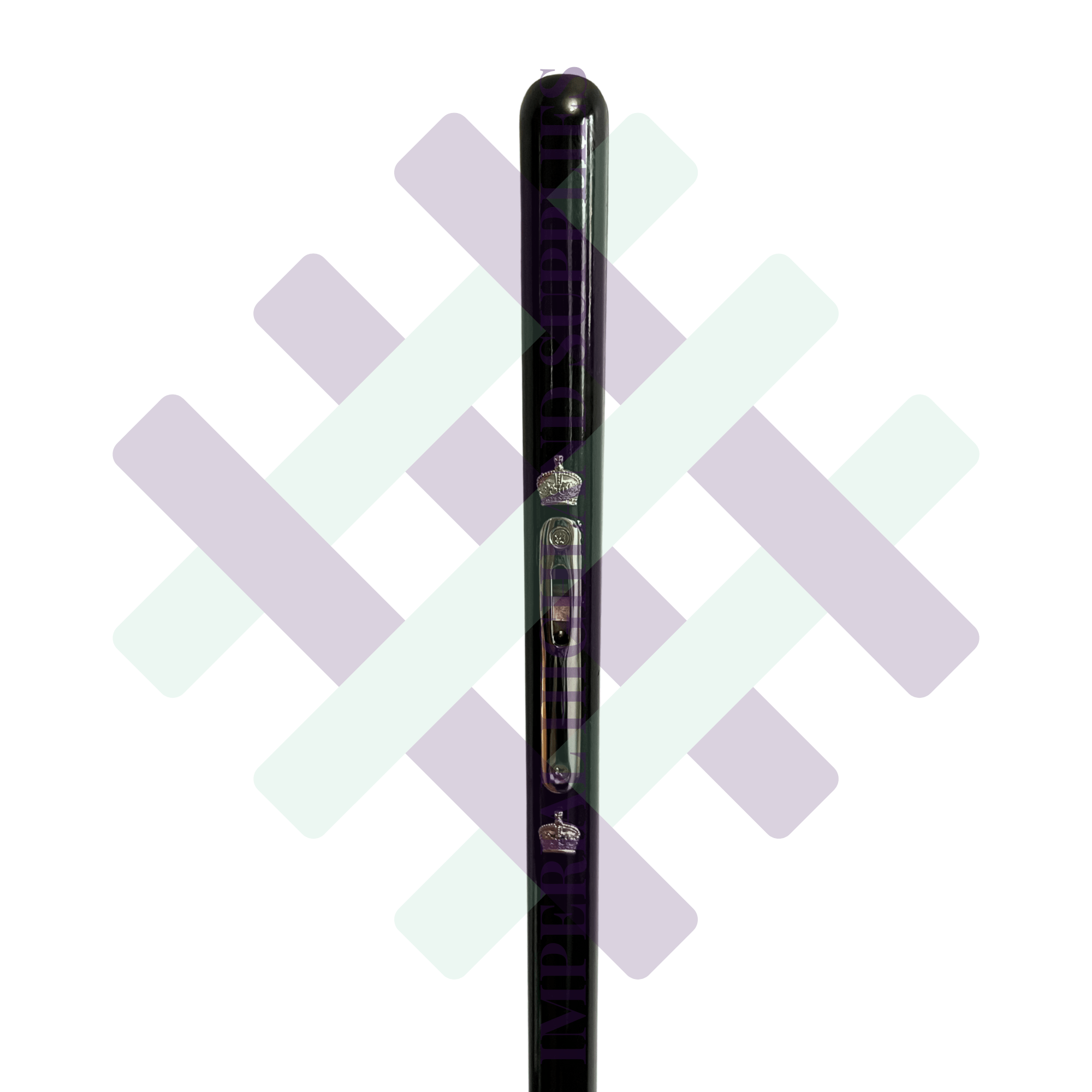 Military Pace Stick Dark Black Color Brass Or Chrome Fittings Fully Customize - Imperial Highland Supplies