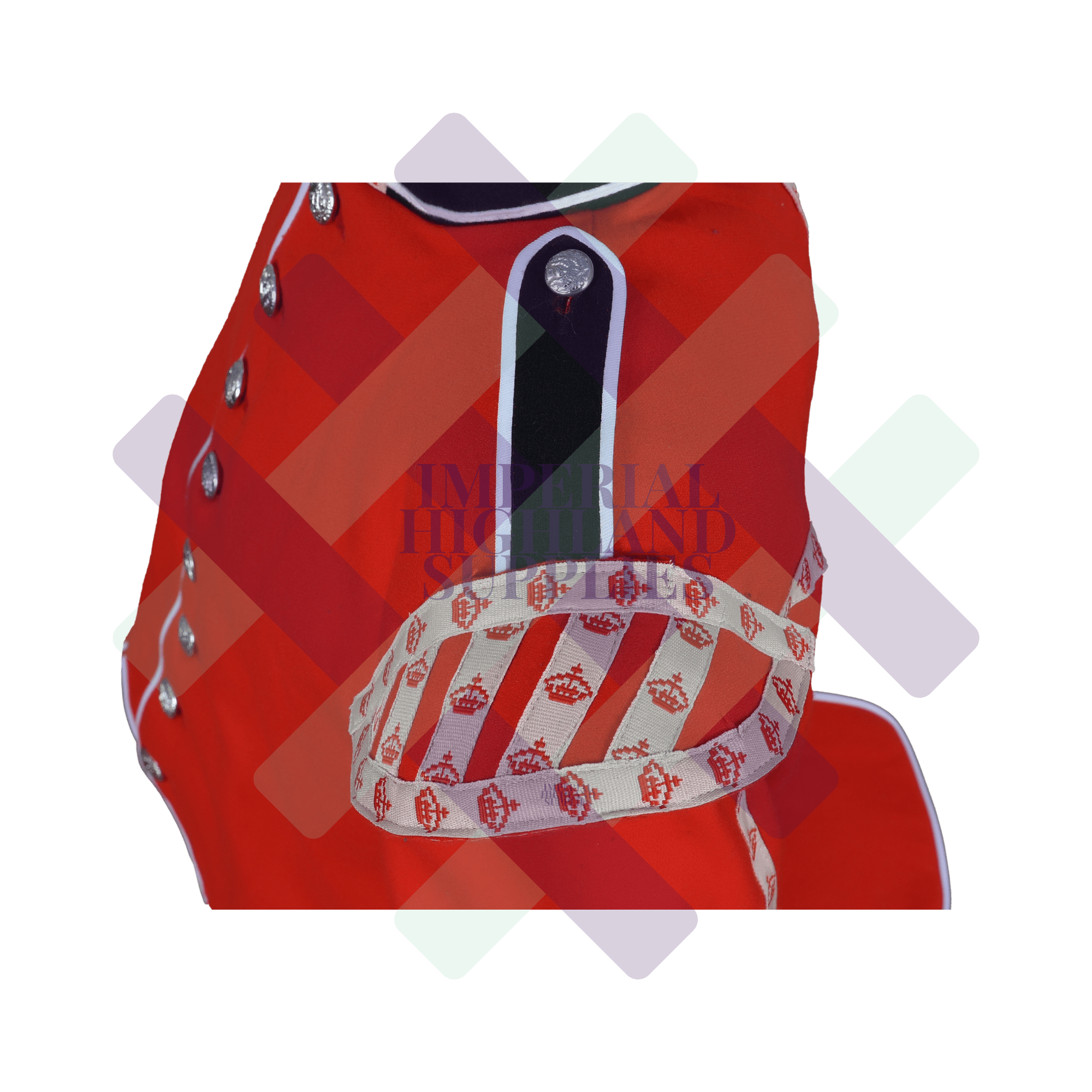 Pipe Band Doublet With Crown Braid Tape - Imperial Highland Supplies