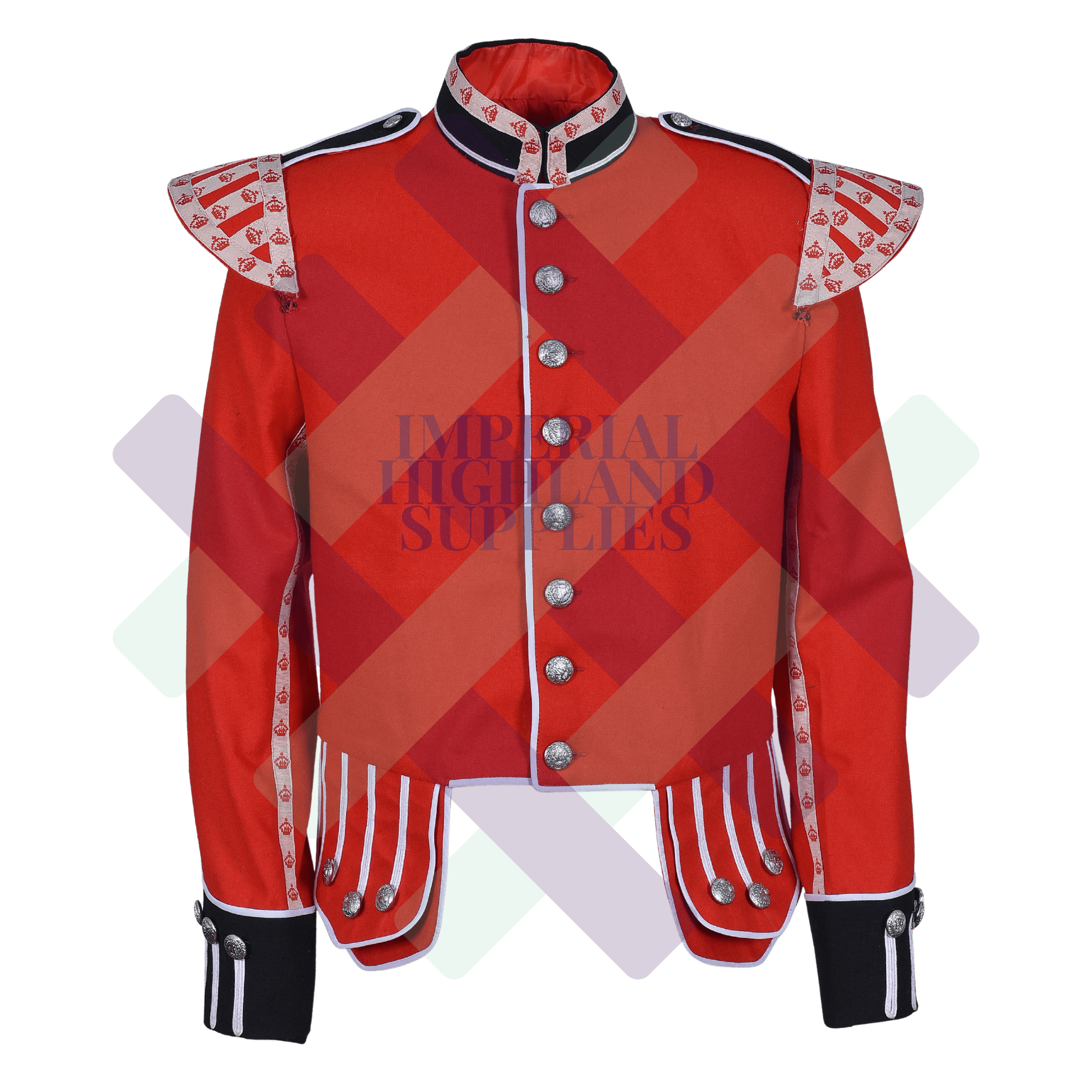 Pipe Band Doublet With Crown Braid Tape - Imperial Highland Supplies