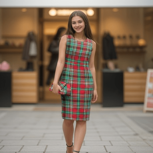 Sleeveless Tartan Shift Dress - Imperial Highland Supplies