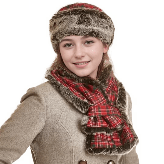 Tartan and Faux Fur Hat - Imperial Highland Supplies