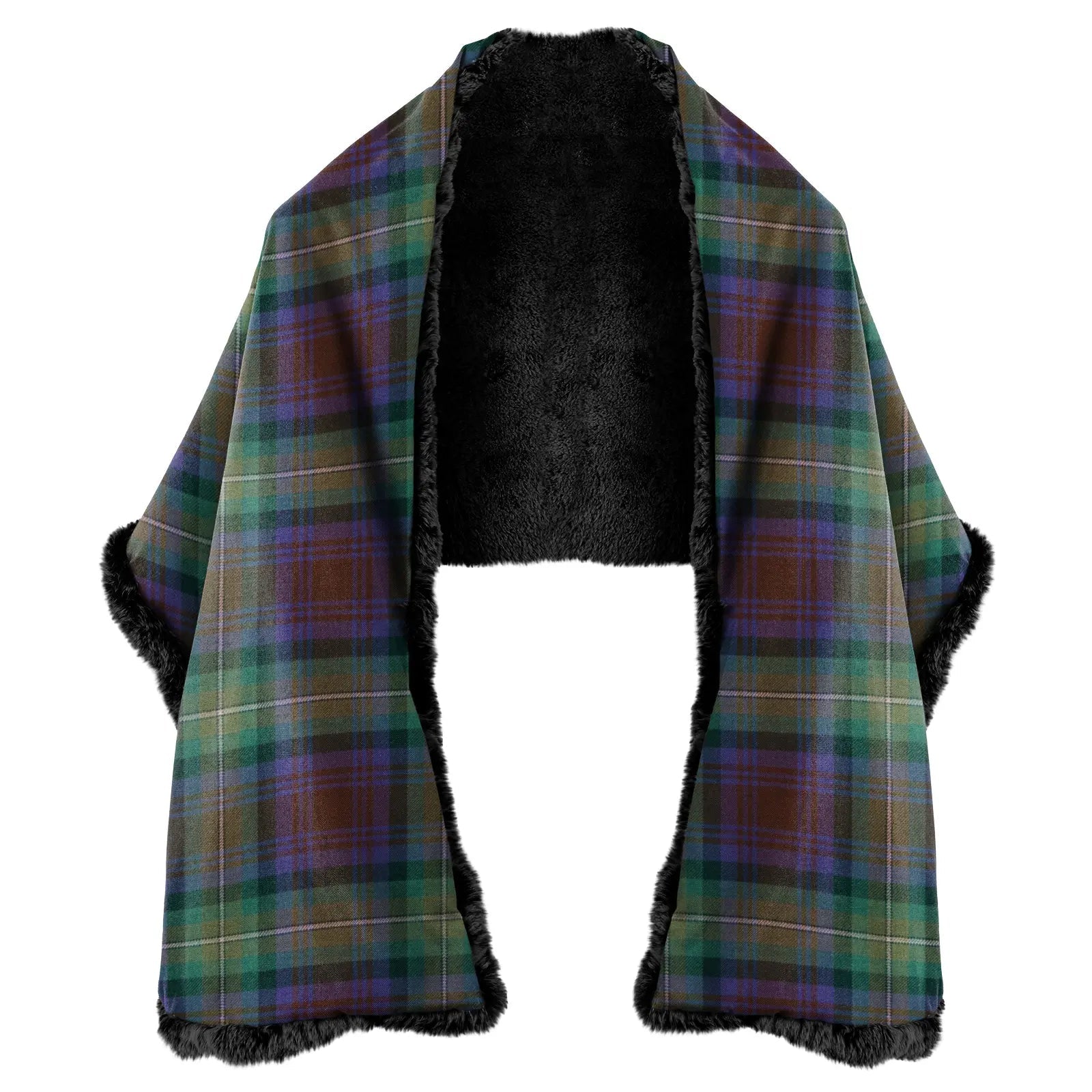 Tartan and Faux Fur Stole - Imperial Highland Supplies