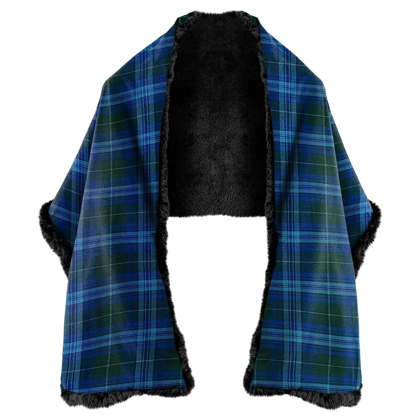 Tartan and Faux Fur Stole - Imperial Highland Supplies