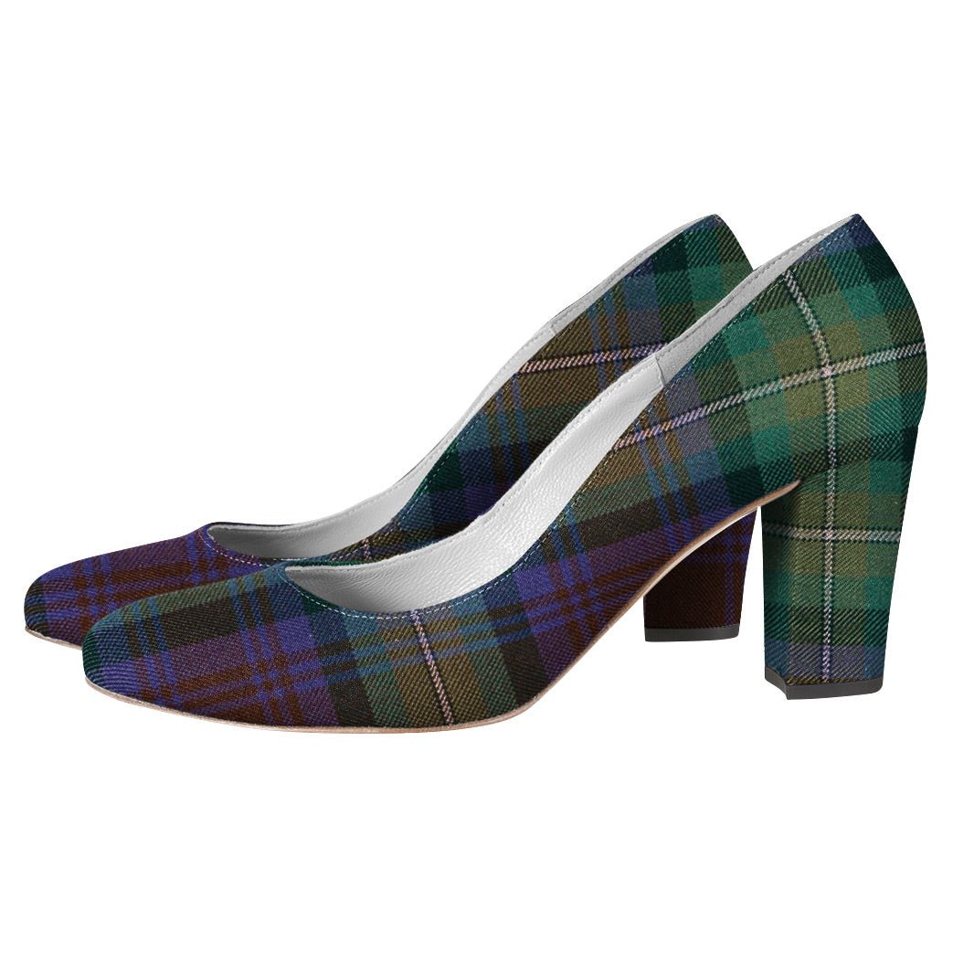 Tartan Block Heel Court Shoe - Imperial Highland Supplies