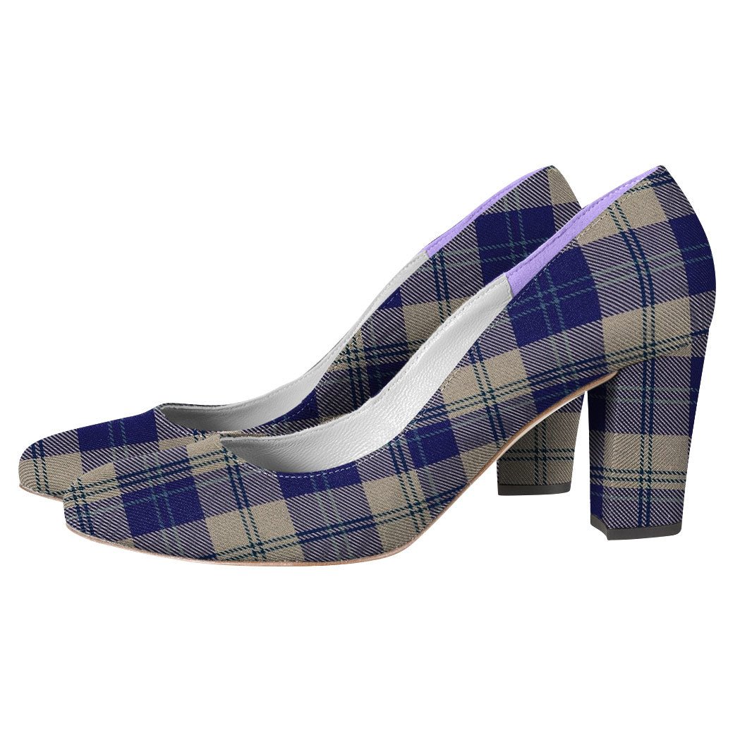 Tartan Block Heel Court Shoe - Imperial Highland Supplies