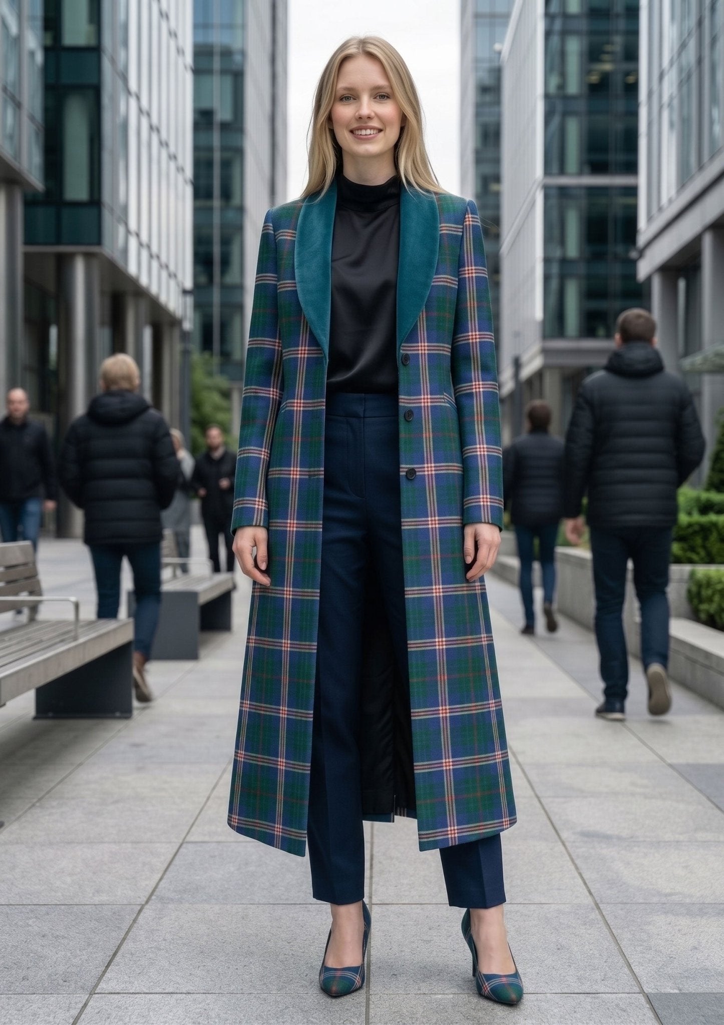 Women's Longline Tartan Jacket - Imperial Highland Supplies