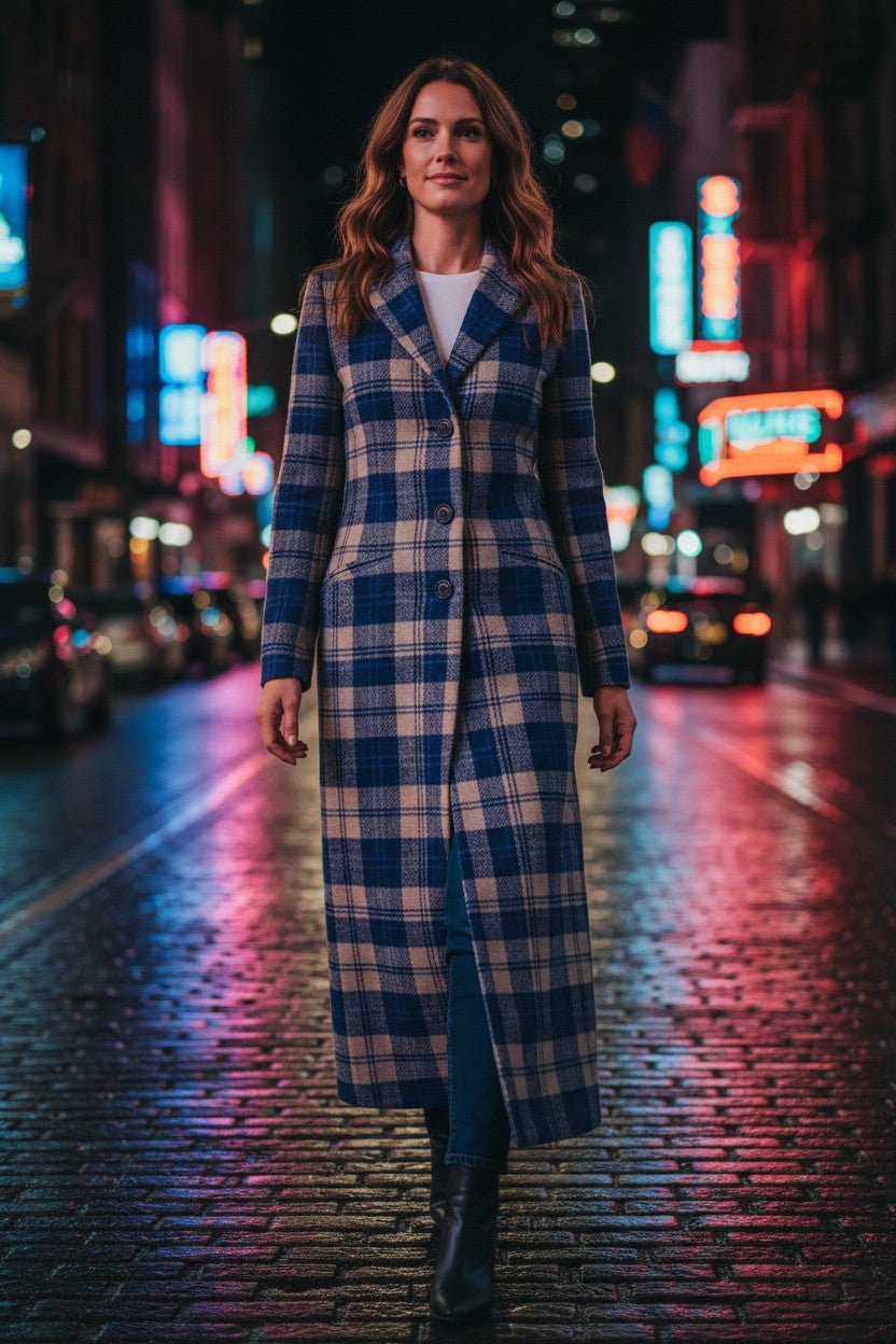 Women's Longline Tartan Jacket - Imperial Highland Supplies