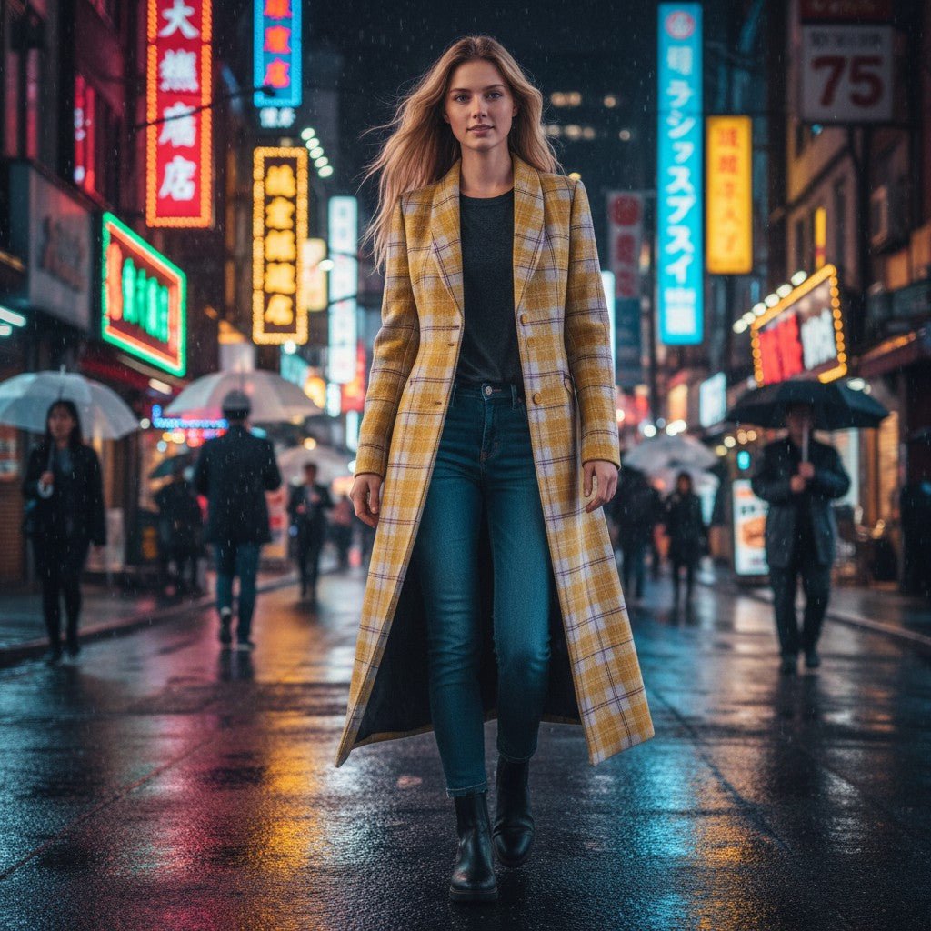 Women's Longline Tartan Jacket - Imperial Highland Supplies