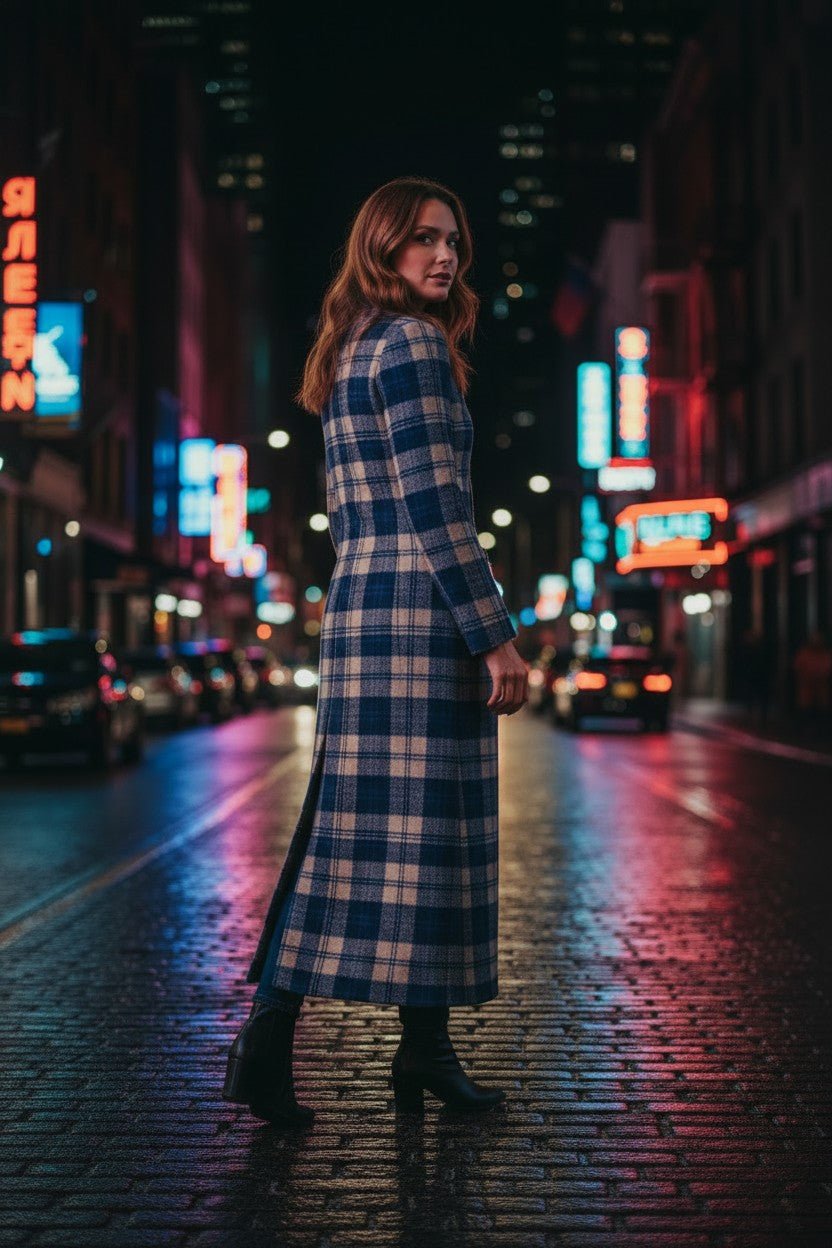 Women's Longline Tartan Jacket - Imperial Highland Supplies