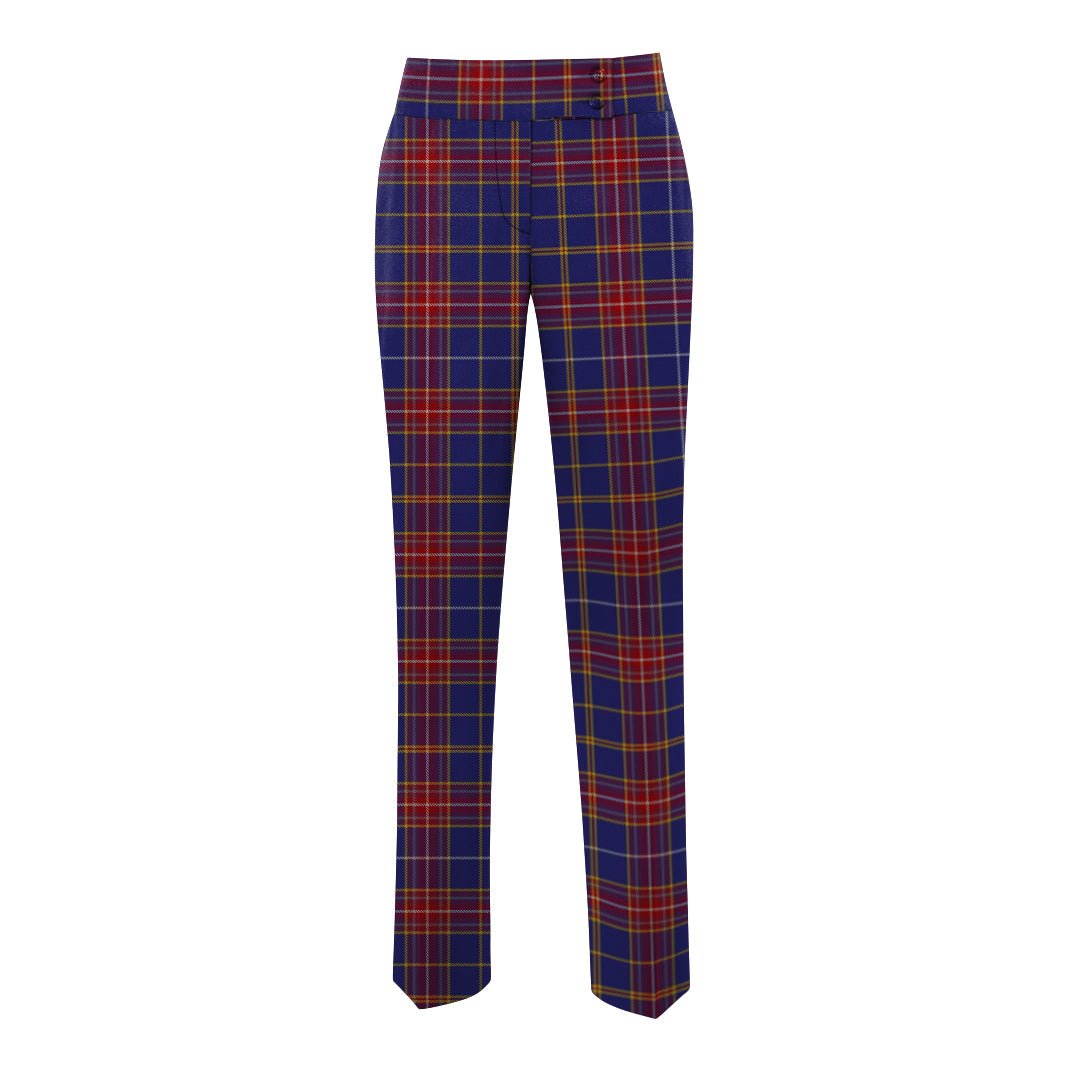 Women's Tartan Trousers with Broad Waistband - Imperial Highland Supplies